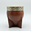 Handmade Leather Mate Gourd with Bombilla